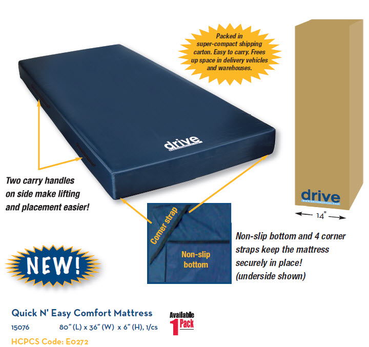 Drive Medical QuickNEasy Comfort Foam Mattress